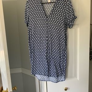 Blue design shift dress from h and m